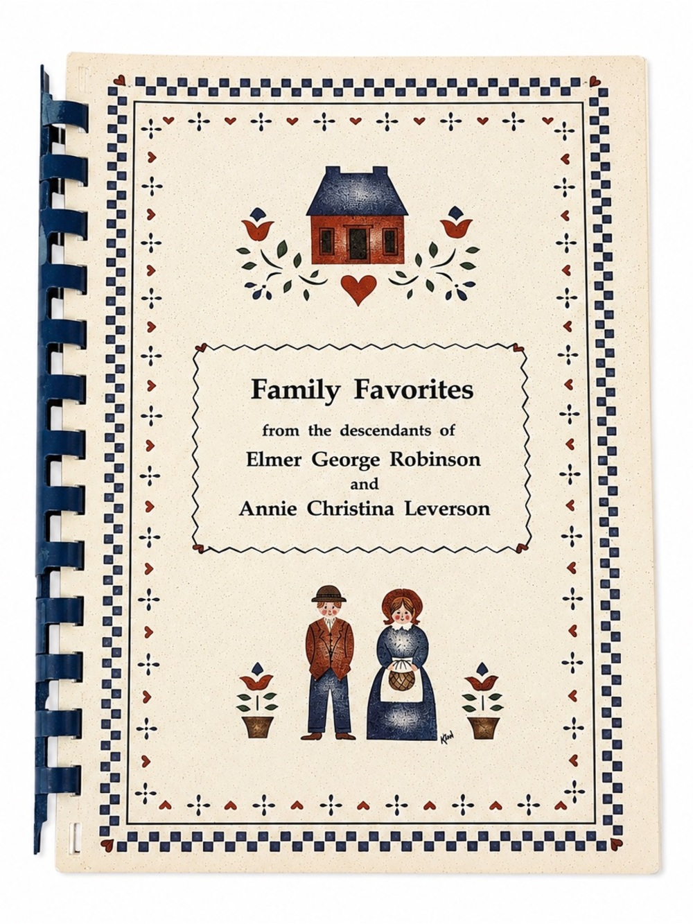 Family Favorites Cookbook - Cream & Blue Country Design